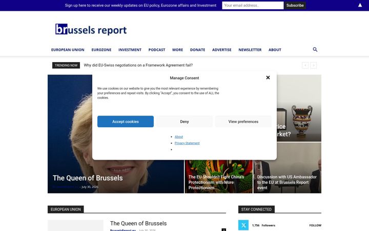 Screenshot of brusselsreport.eu