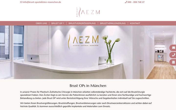 Képernyőkép: brust-spezialisten-muenchen.de