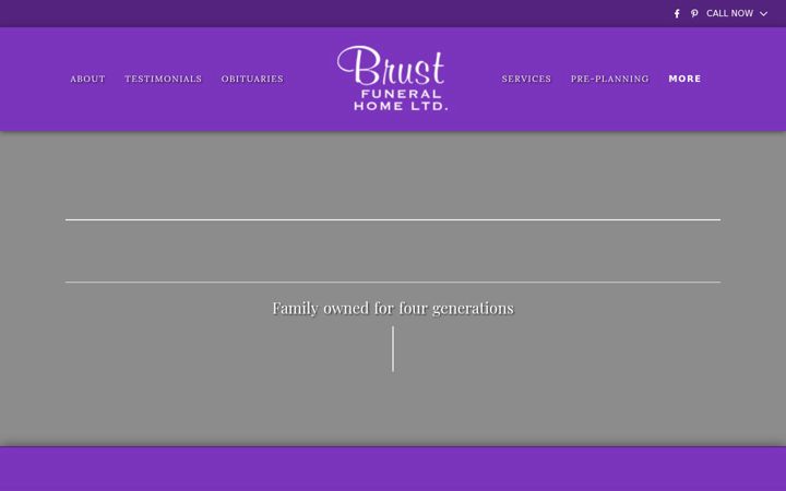 Screenshot of brustfuneralhome.com