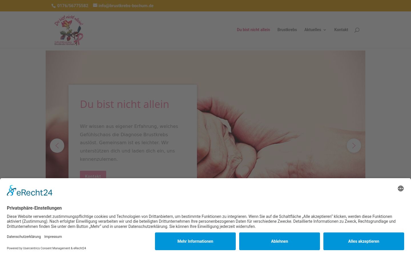 Posnetek zaslona pasice za privolitev, prikazane pred kakršno koli interakcijo