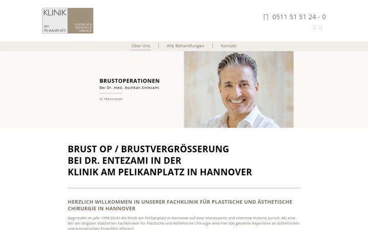 Screenshot of brustoperation-hannover.de