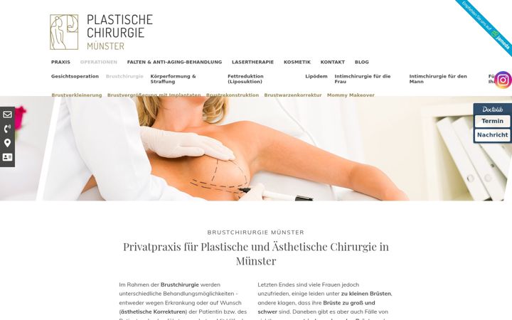 Screenshot of bruststraffung-muenster.de