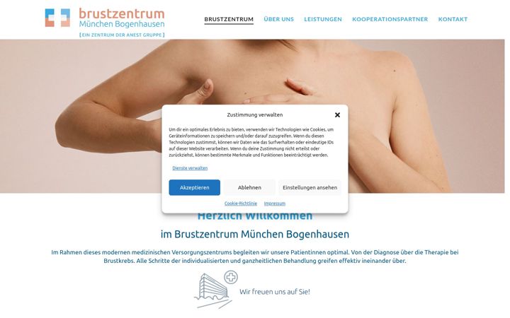 Screenshot stránky brustzentrum-bogenhausen.de
