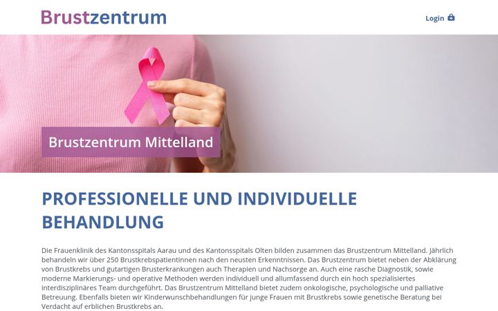 Screenshot of brustzentrum-mittelland.ch