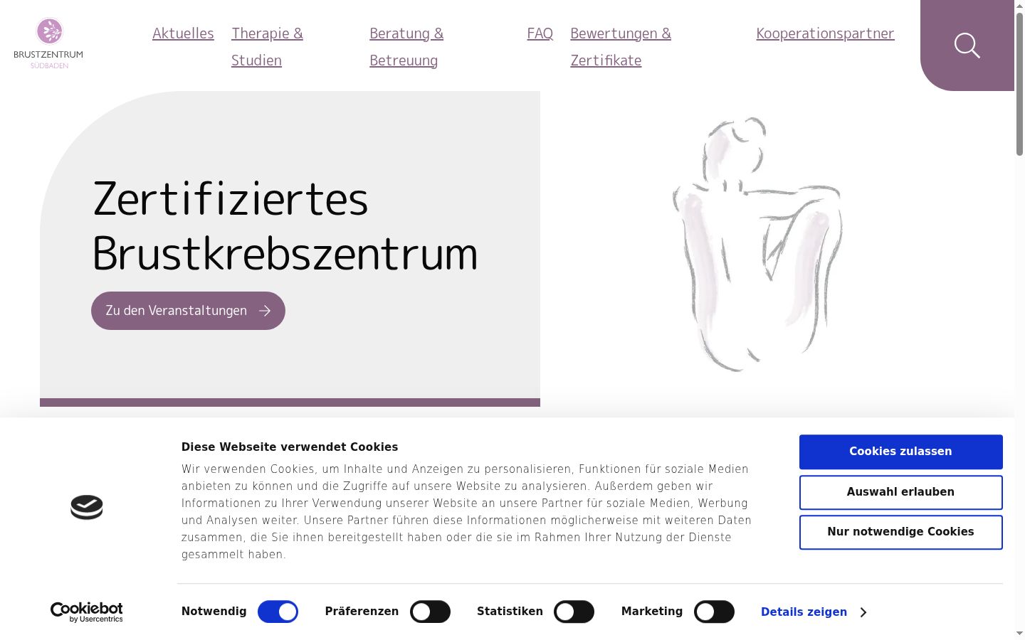 Capture d'écran de la bannière de consentement affichée avant toute interaction