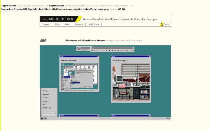 Screenshot of brutalistthemes.com