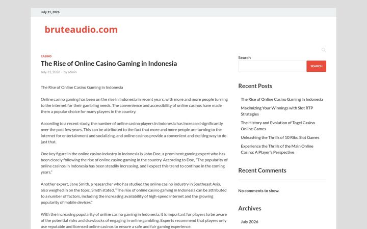 Screenshot of bruteaudio.com