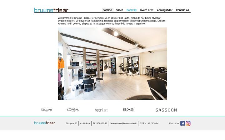 Screenshot of bruunsfrisor.dk