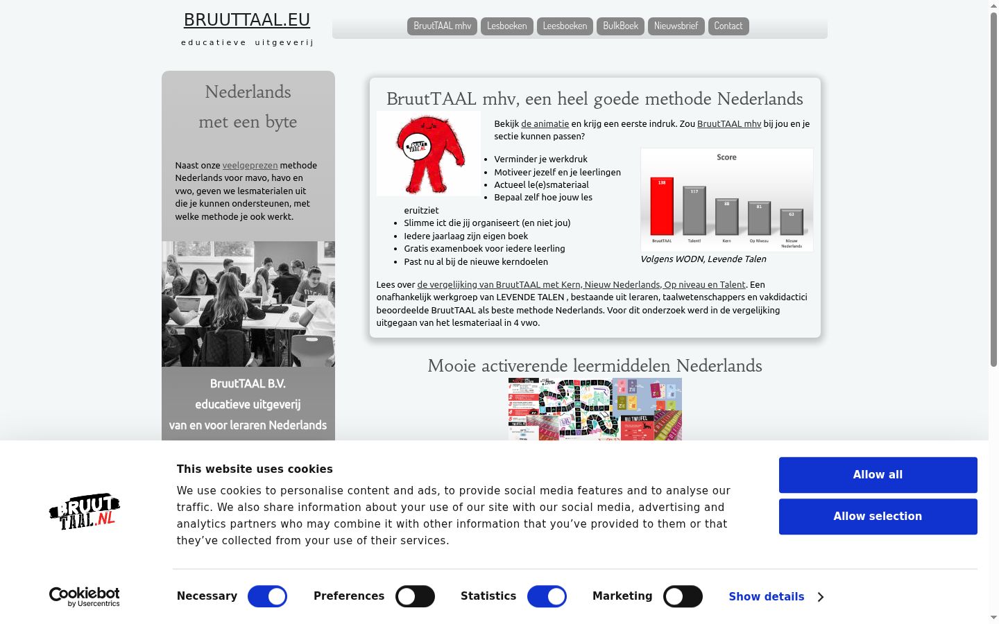 Screenshot of the consent banner shown before any interaction