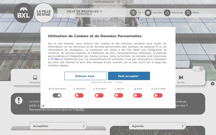 Screenshot of bruxelles.be