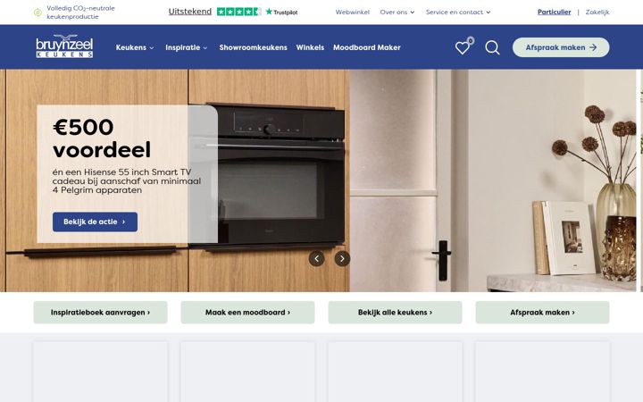 Screenshot of bruynzeelkeukens.nl