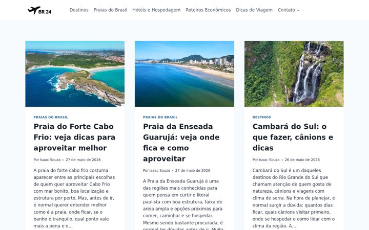 Screenshot of brviaje24.com.br