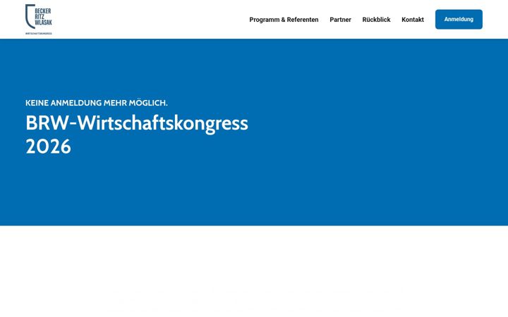 Screenshot of brw-wirtschaftskongress.de