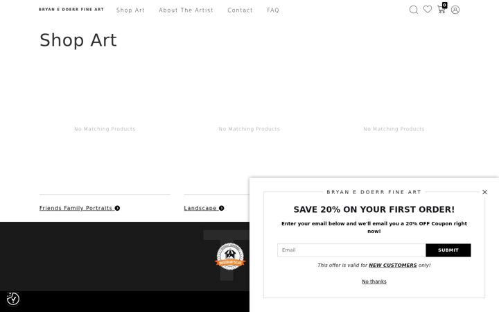 Screenshot of bryandoerrfineart.com