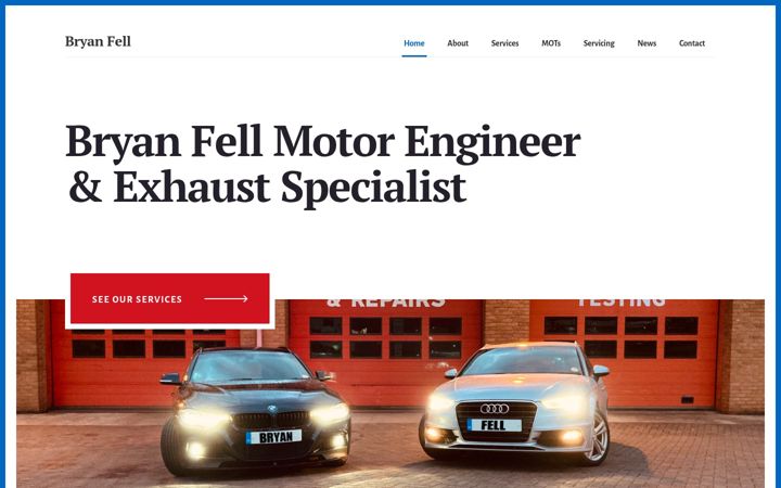Screenshot of bryanfellmotorengineer.co.uk