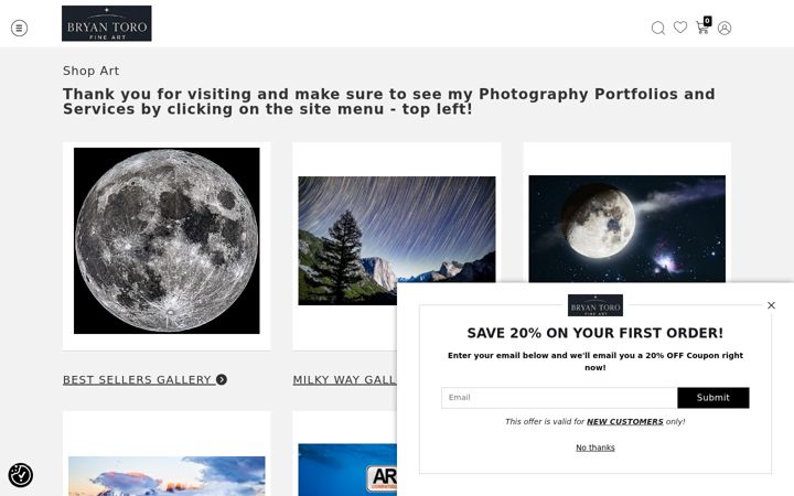 Screenshot of bryantorophoto.com