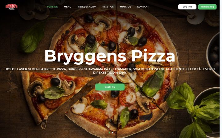Screenshot of bryggens-pizza.dk