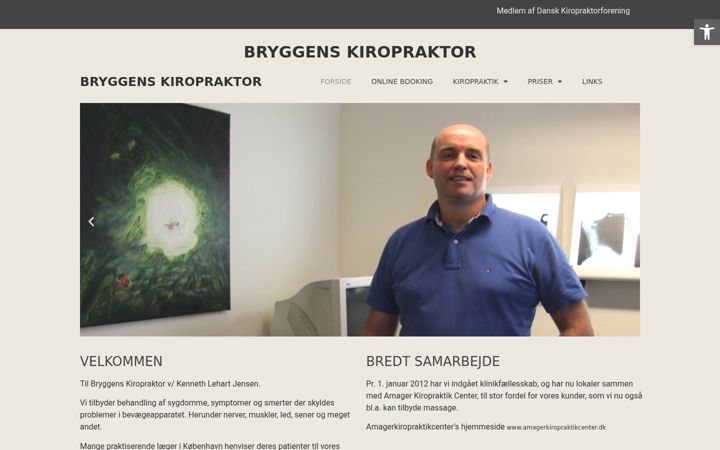 Screenshot of bryggenskiropraktor.dk