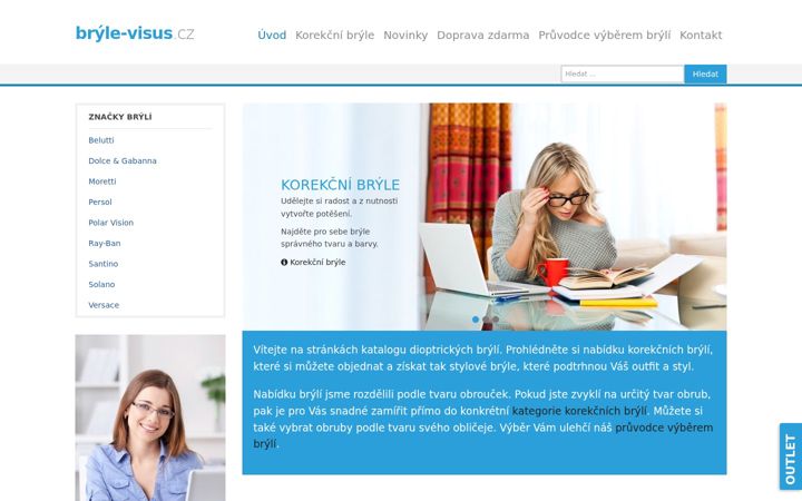 Screenshot of bryle-visus.cz