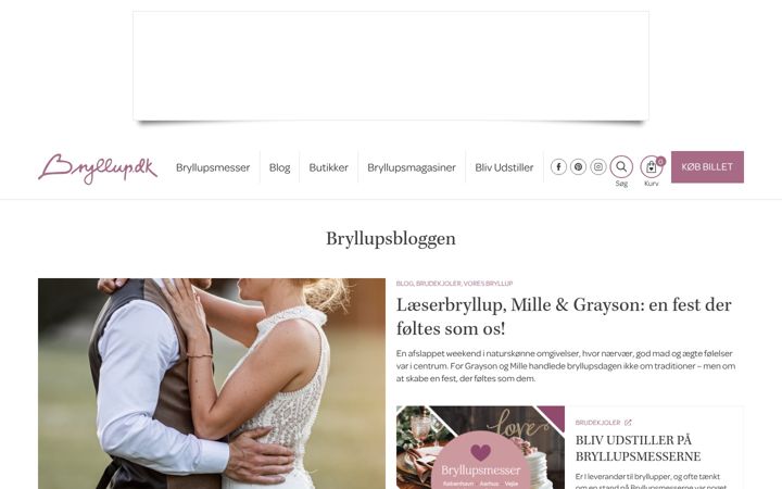 Screenshot of bryllup.dk
