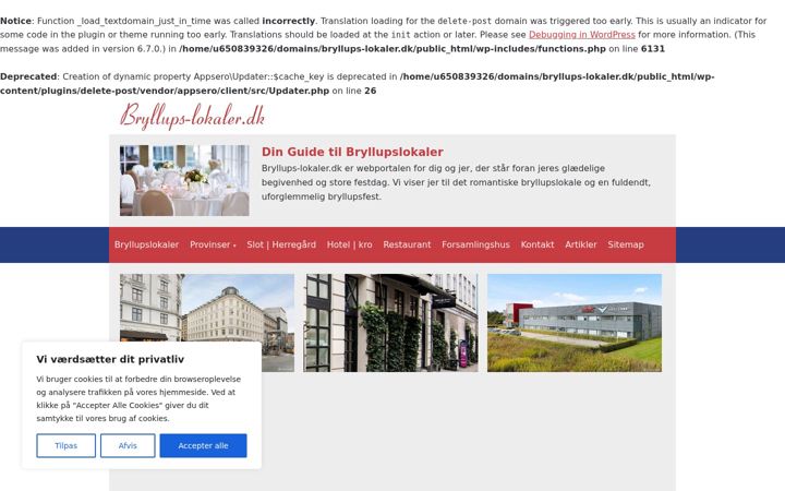 Screenshot of bryllups-lokaler.dk
