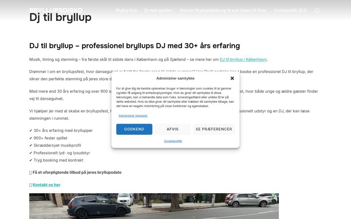 Screenshot of bryllupsdisko.dk