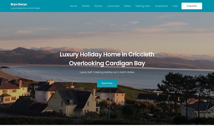 Screenshot of brynderyncriccieth.com