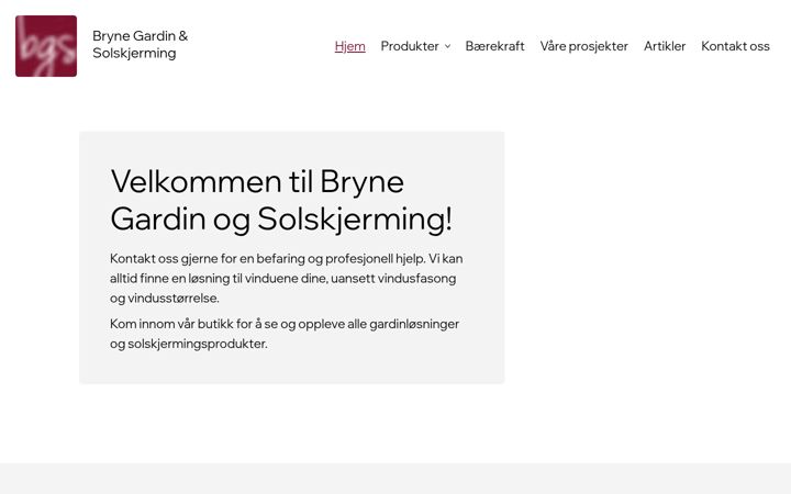 Snímek obrazovky bryne-solskjerming.no