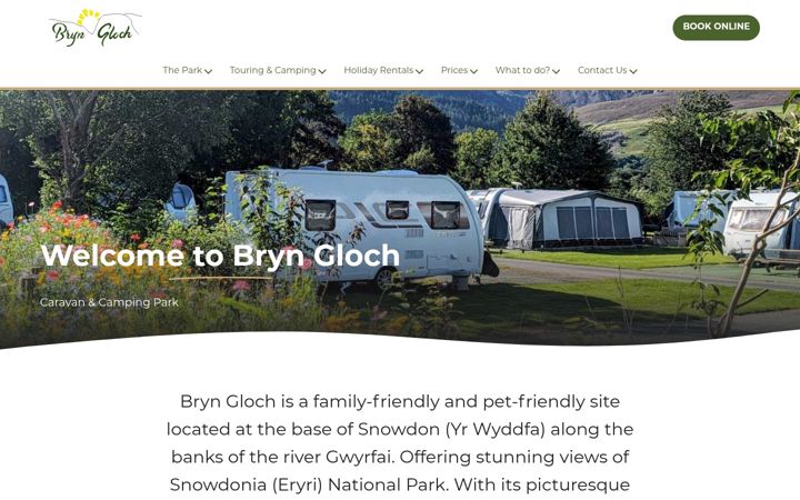Screenshot of bryngloch.co.uk