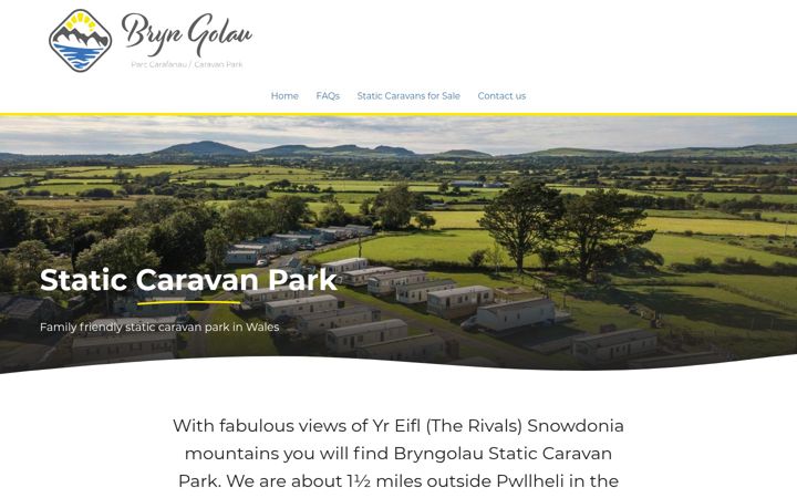 Skjermbilde av bryngolaucaravanpark.com