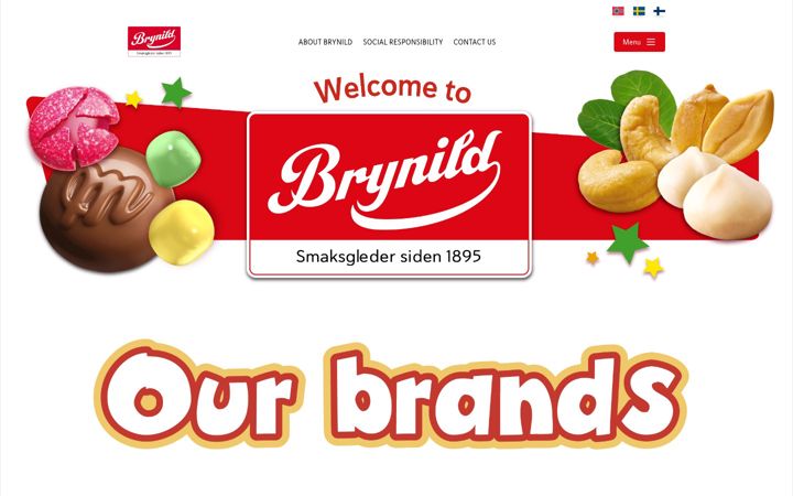 Screenshot of brynild.no