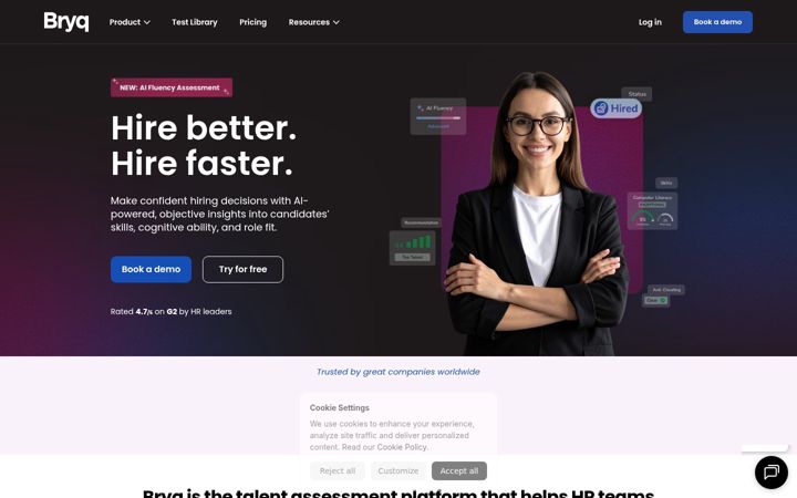 Screenshot of bryq.com