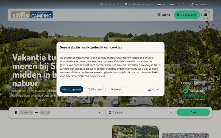 Screenshot of bryrupcamping.nl