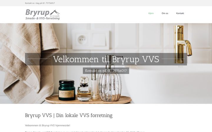 Screenshot of bryrupvvs.dk