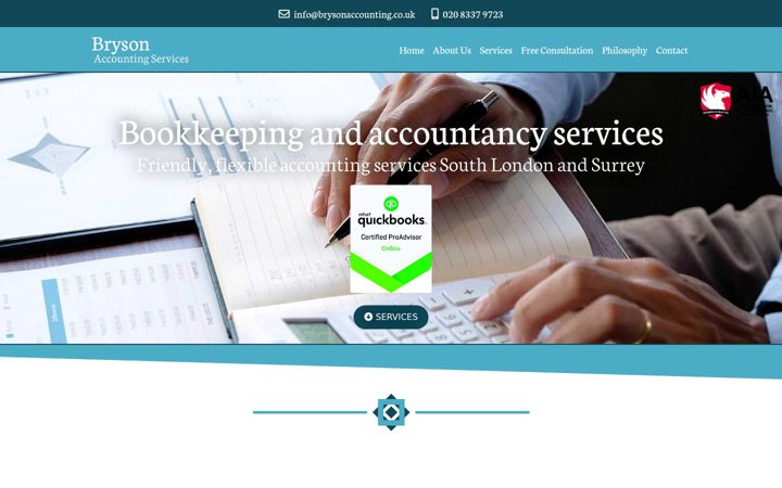 Screenshot of brysonaccounting.co.uk