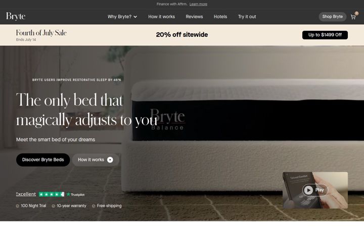 Screenshot van bryte.com