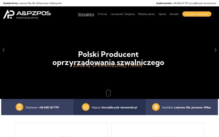 Screenshot van bryzik-lamowniki.pl