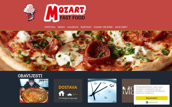 Screenshot of brzaprehranamozart.hr