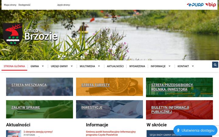 Screenshot van brzozie.pl