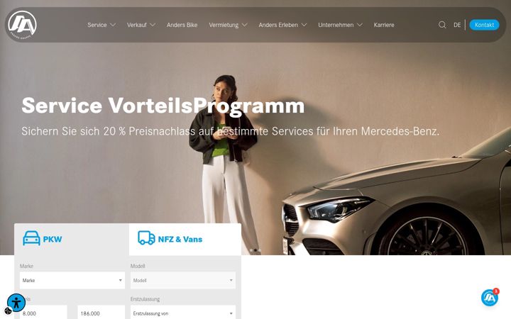 Screenshot stránky bs-autohaus.de