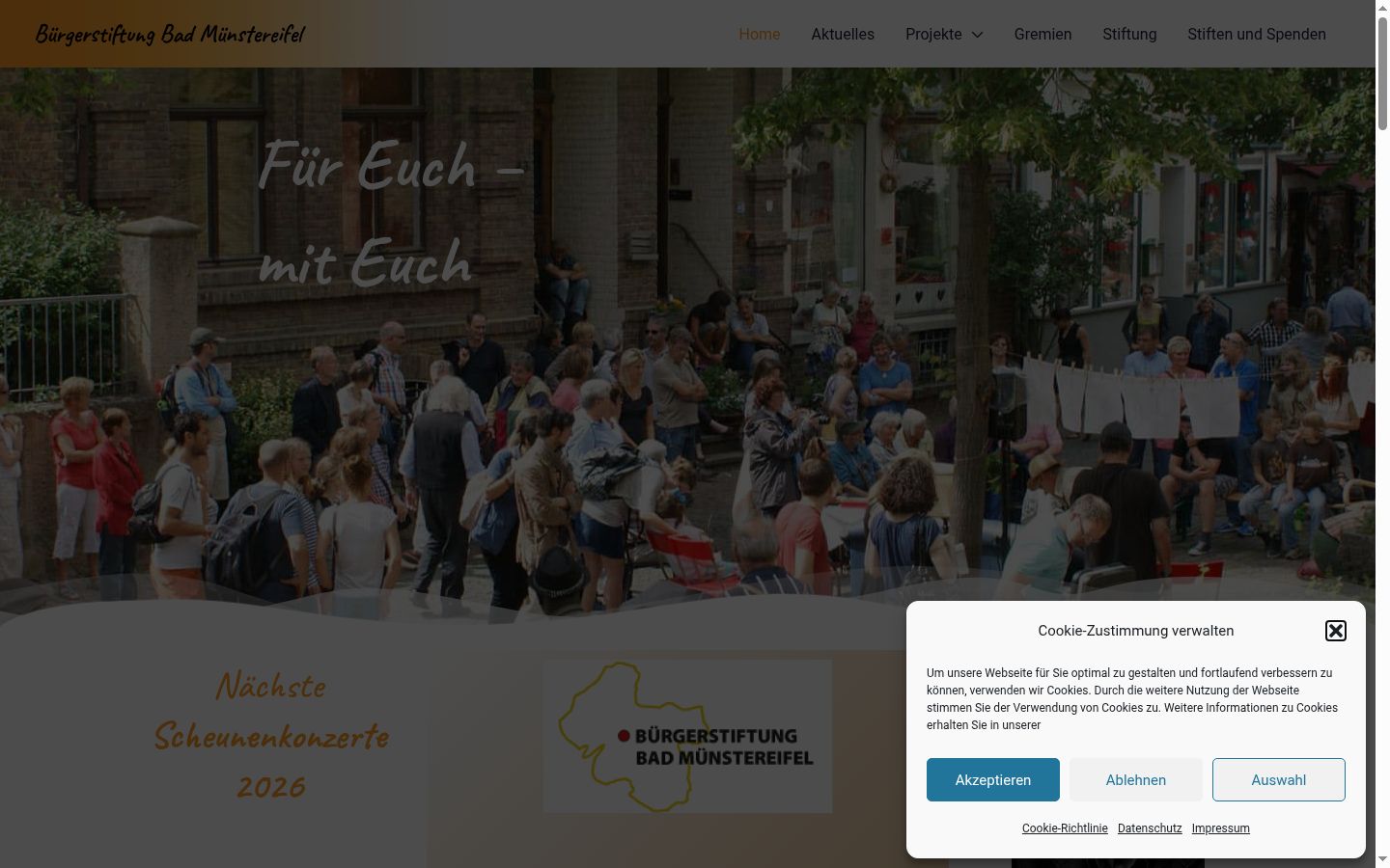 Screenshot van de toestemmingsbanner zoals getoond vóór enige interactie