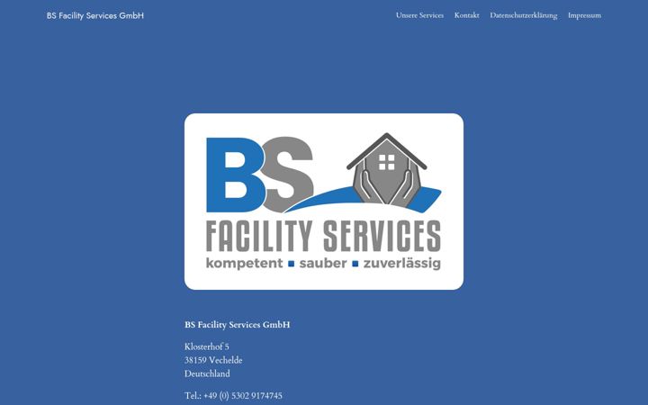 Screenshot stránky bs-facility.de