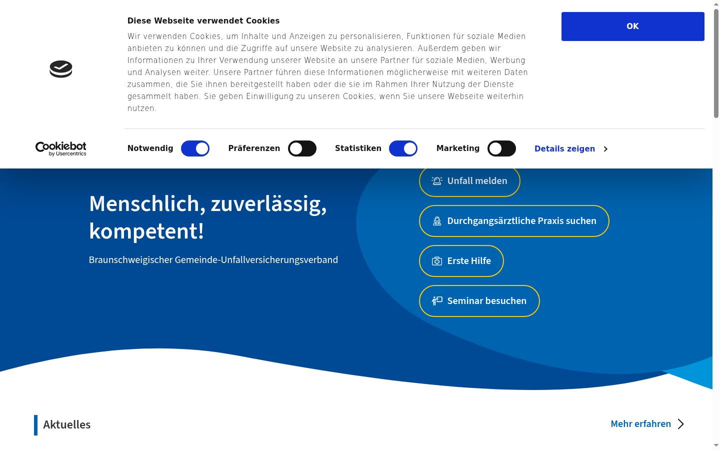 Snímka obrazovky banera súhlasu zobrazeného pred akoukoľvek interakciou