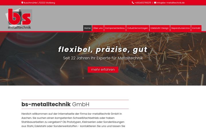 Screenshot of bs-metalltechnik.de
