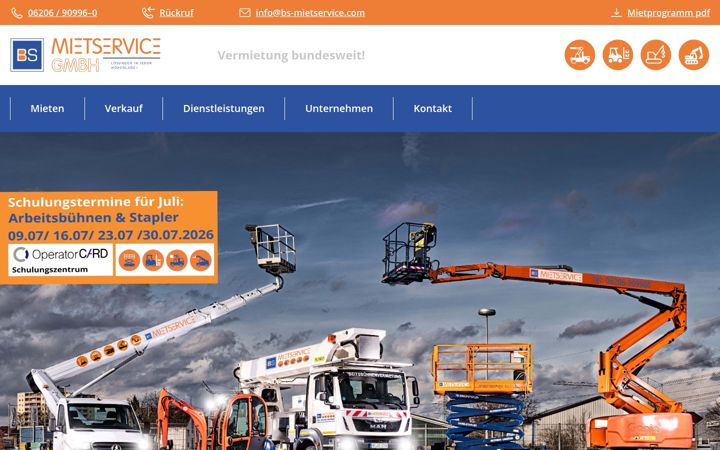 Screenshot of bs-mietservice.com