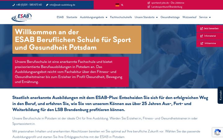 Screenshot di bs-potsdam.de