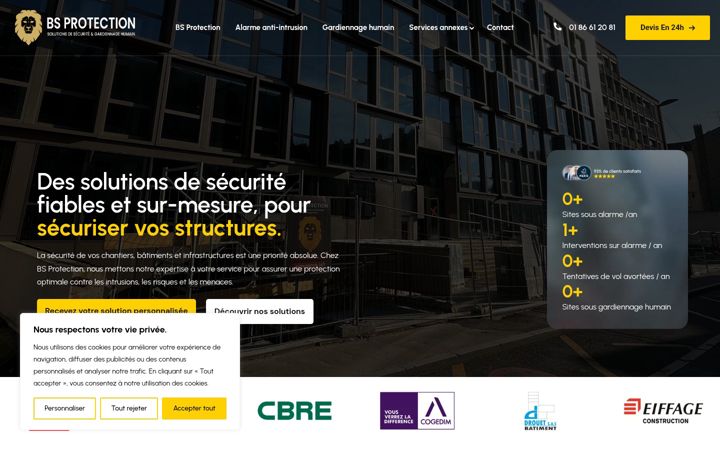Screenshot of bs-protection.fr