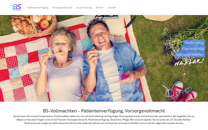 Screenshot of bs-vollmachten.de