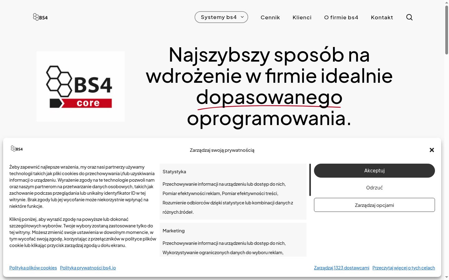 Képernyőkép a bármilyen interakció előtt megjelenő hozzájárulási bannerről