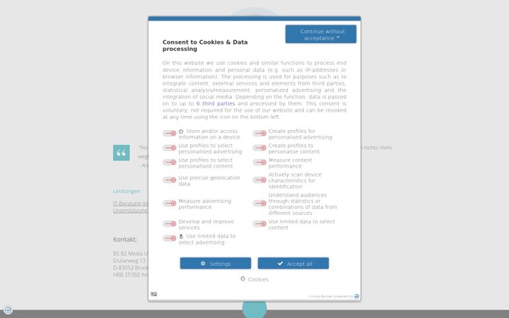 Screenshot of bs82media.de